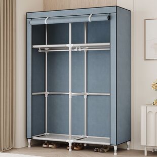 Simple Cloth Wardrobe Household Bedroom Simple Wardrobe Rental Room Strong and Durable Assembly Wardrobe Floor Hanger