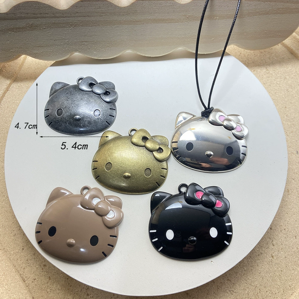 Hello Kitty, металлическая подвеска, ожерелье, брелок, аксессуар, аксессуары, DIY