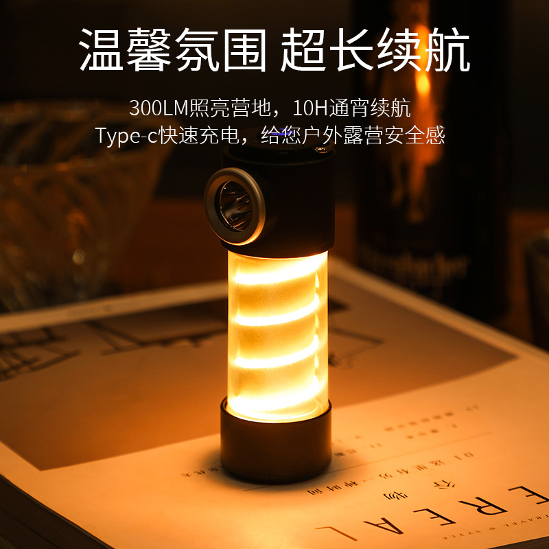 Nuevo transfronterizo Amazon al aire libre camping luz camping Luz Portátil atmósfera luz Edison faro