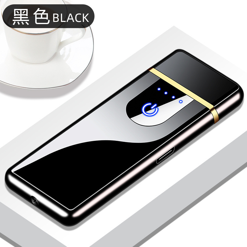 タッチネット赤充電ライター防風個性創意usb電子シガレット彫刻彼氏両面|undefined