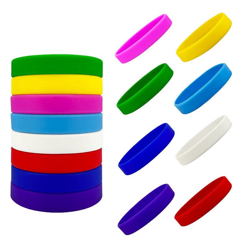 Inventario de color sólido pulsera de silicona deportiva para niños adultos simple equipo de pulsera de goma brazalete soporte personalizado image 4