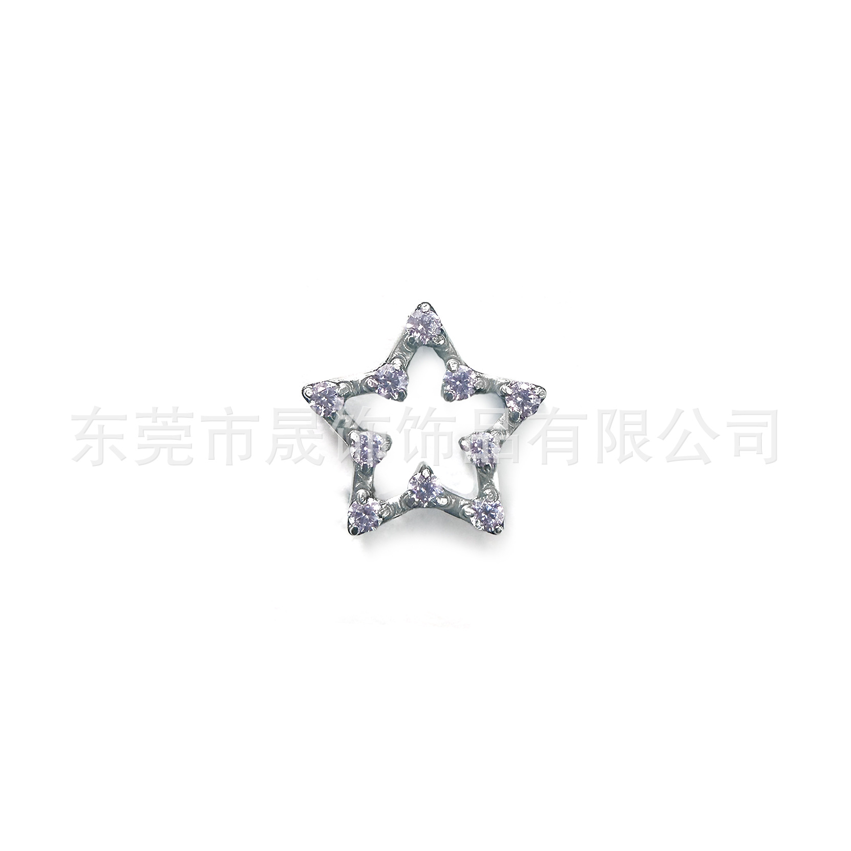 F136 Titanium Alloy Openwork 五角 Star Ear Stud Studded 5A Cubic Zirconia Helix Cartilage Stud G23 Titanium Internal Thread Piercing Jewelry