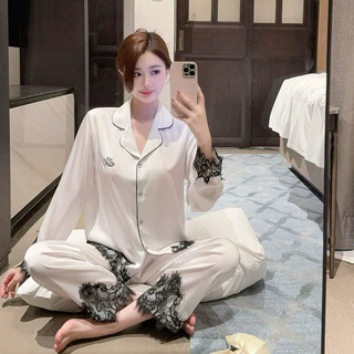 源头厂货2025秋冬新款冰丝睡衣女抖音时尚卡通网红时装家居服套装