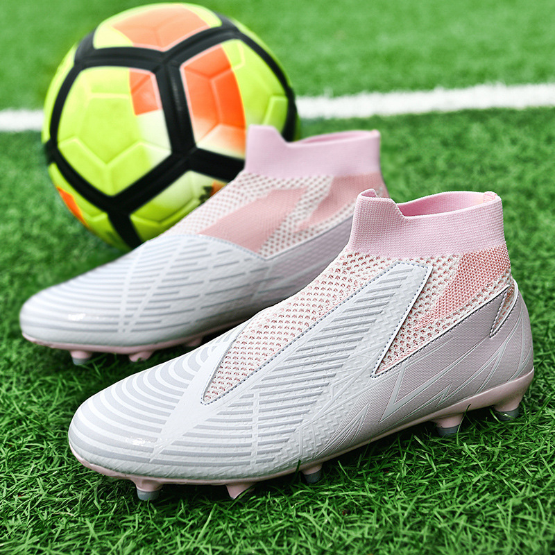 Fußballschuhe ohne Schnürsenkel und gratis Socken Trainingsschuhe für Jungen FG Ärmelstollen_voghion.com
