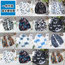 夏威夷泰风复古慵懒港风花衬衫男女潮流宽松嘻哈街舞情侣长袖衬衣