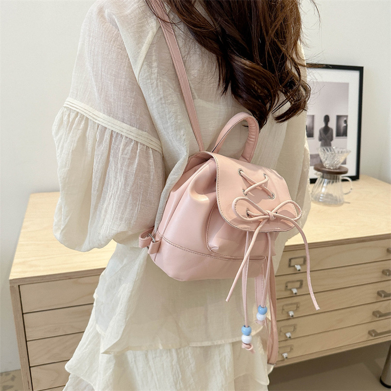 Bowknot estilo de ballet coreano casual simple 2024 nueva tendencia estilo occidental moda mochila portátil mujer