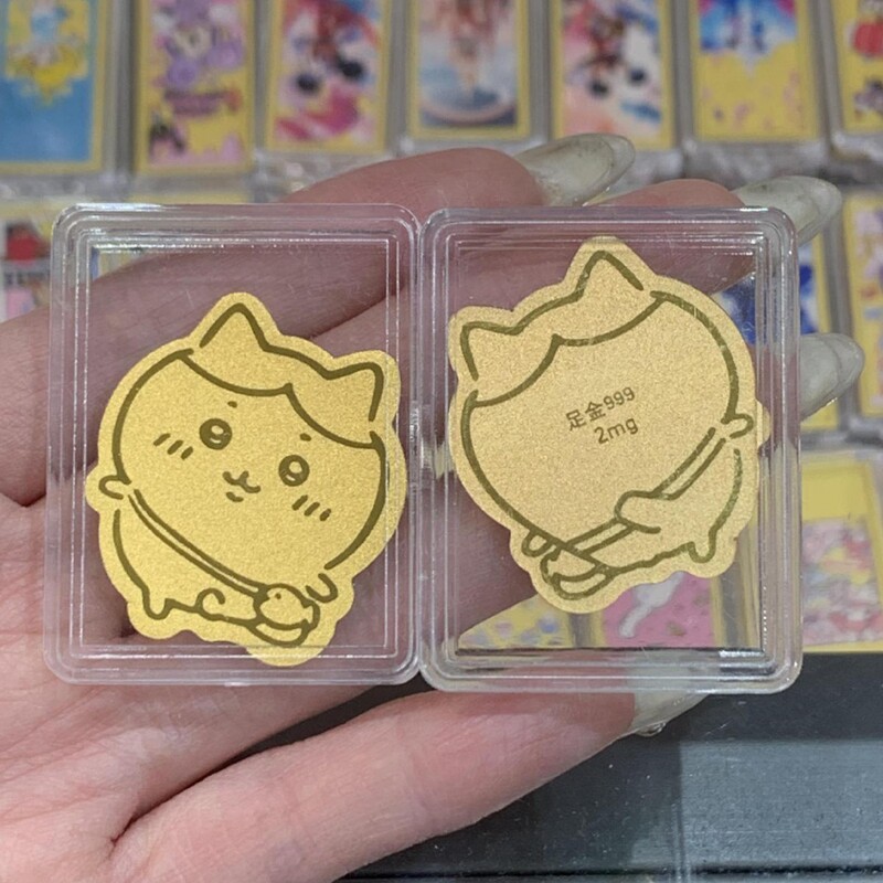 足金999手机贴Ciikawa同款乌拉奇吉伊小八手机贴直播礼品批发|undefined