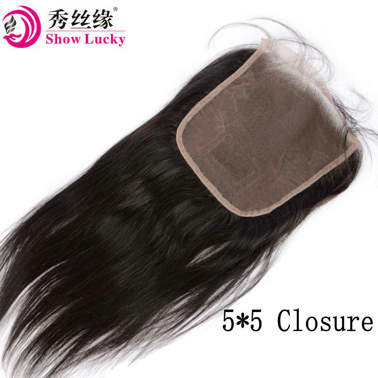 Cross Border Brazil Real Hair Lace Hair Block 5X5 Wig Hair Accessories 5*5 human hair closure