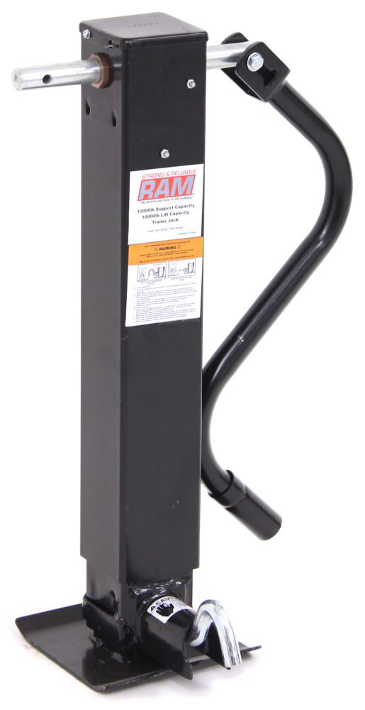 Heavy-duty 12000-pound square-tube hand-cranked trailer jack side-rocking flat support foot saloon car outrigger card modification
