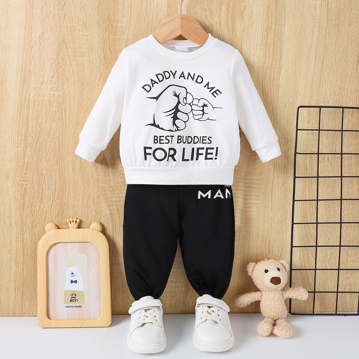 Kids Clothing Cartoon casual sports suit 24 spring and autumn travel season baby sweatshirt sweatpants boy running two piece suit_voghion.com