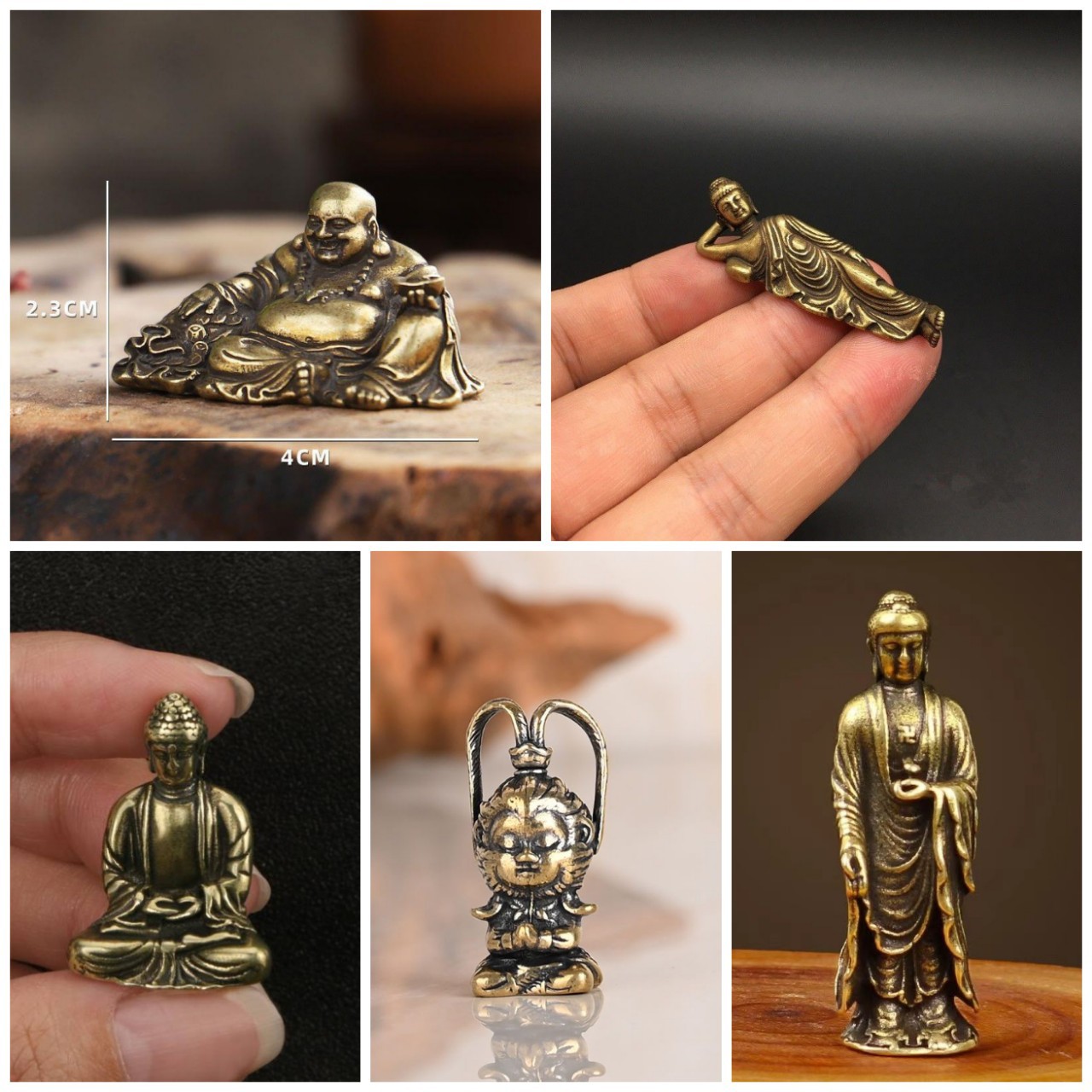 Maitreya Buddha Copper Sakyamuni Buddha Bronze Buddha Reclining Buddha Lying Buddha Sakyamuni Buddha Buddha Hall Ornaments Wukong Crafts