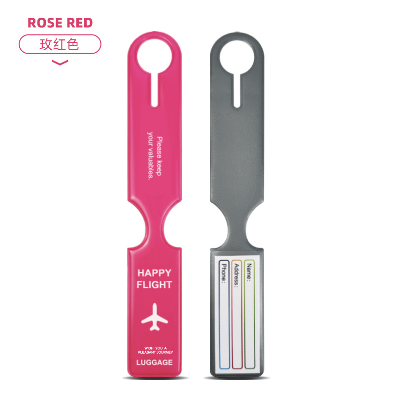 Transfronterizos de PVC prensado en caliente etiqueta de equipaje de viaje etiqueta de suspensión anti-perdida de avión registro de tarjeta de embarque lista de equipaje