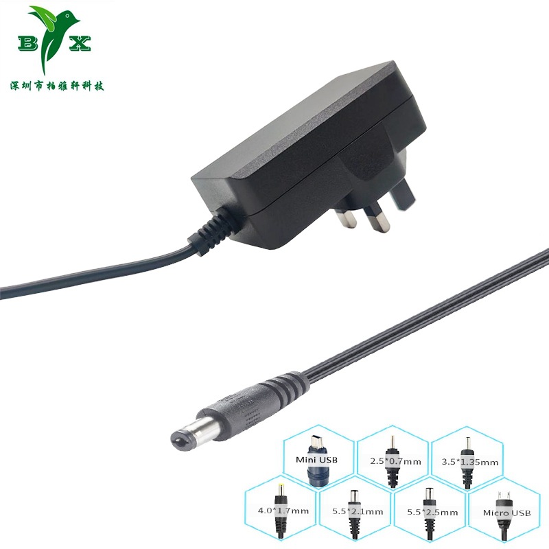 UKCA认证12V4A墙插电源适配器英规48W灯条LED发光灯条电源适配器|ms