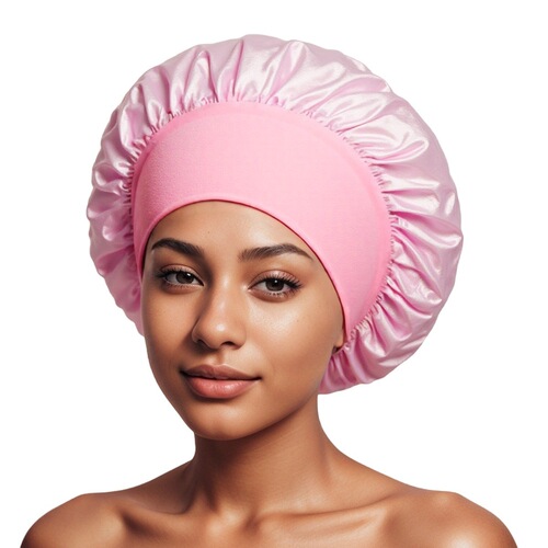 Amazon Cross-border Wide Elastic Satin Sleep Hat for Women, Beauty Hair Care Hat, Postpartum Chemotherapy Hat
