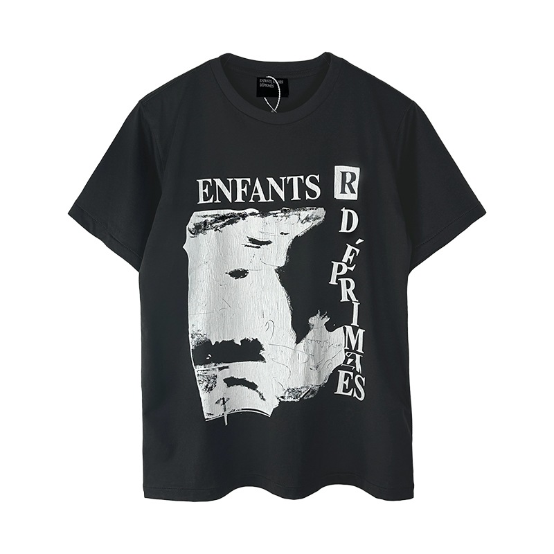 6009 Dark Gray graphic cotton T-shirt