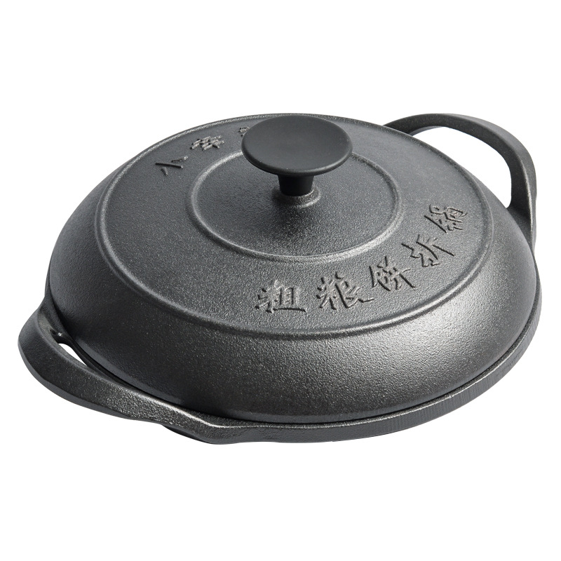 Pasado de moda sin recubrimiento de hierro fundido quelato panqueque olla torta plegable olla Nur Nimhe Beige Pot