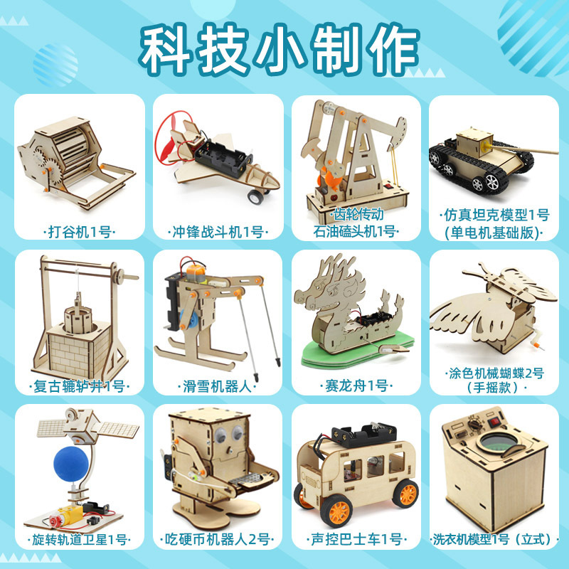 1 Technology Small Production Handmade DIY Science Small Experiment Material Package Wholesale Primary and Secondary School Students Teaching Aids Model