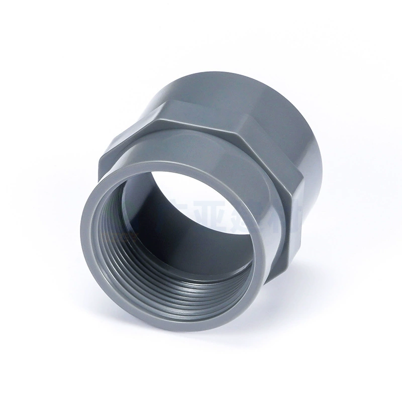 UPVC internal thread direct PVC water supply pipe internal thread joint fittings light gray accessories PVC inner wire straight through
