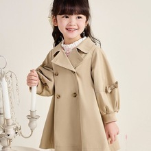 童装女童外套2025年秋装新款儿童风衣女宝宝甜美时尚洋气风衣上衣