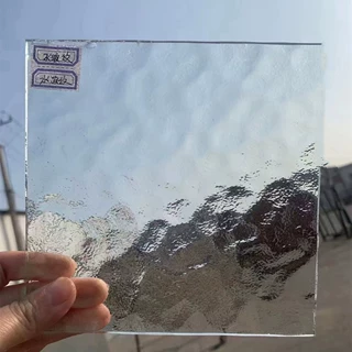 艺术水纹压花玻璃 超白钢化 玄关屏风门窗装饰 光影效果 现货直发