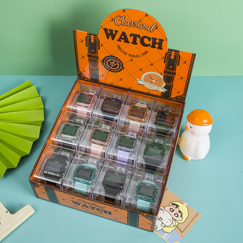 Dashi serie caja electrónica reloj popular luminoso impermeable reloj para estudiantes hombres y mujeres simple reloj deportivo