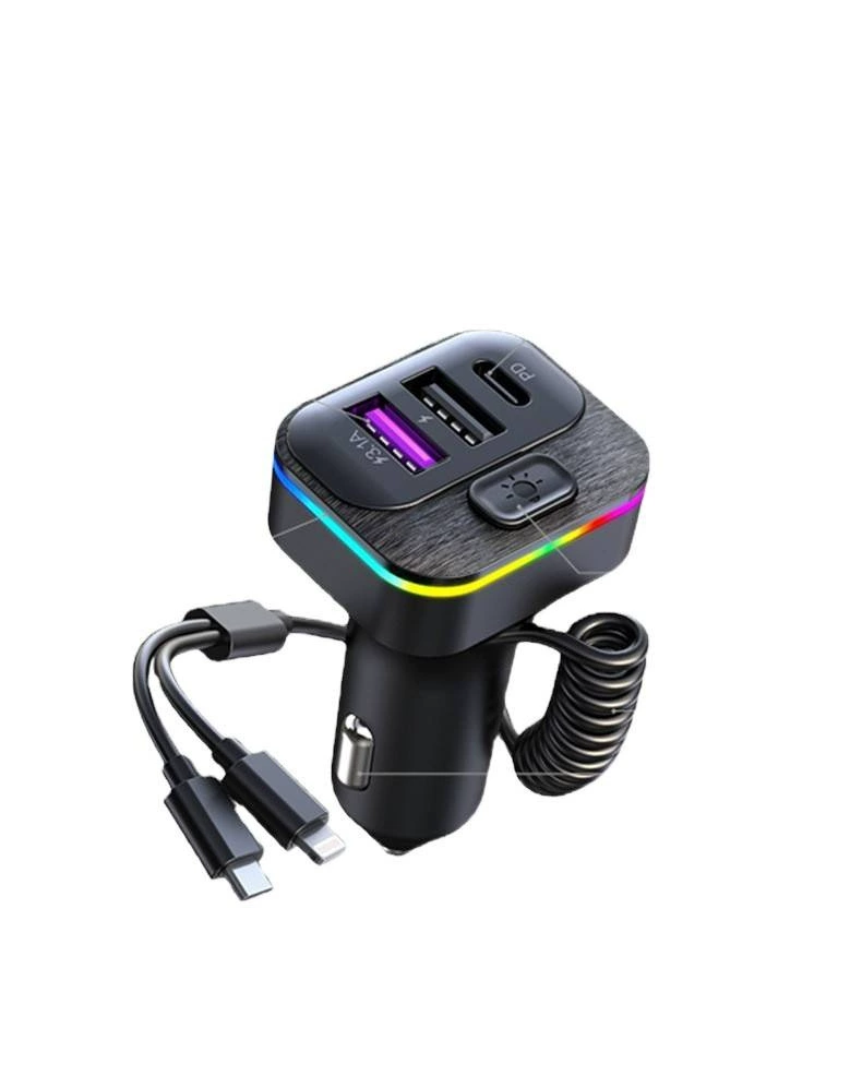 Новый двойной USB автомобильный зарядник для телефона One DRAG TWO, PD быстрая зарядка с кабелем для супербыстрой зарядки
