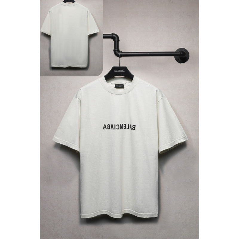 25ssクロスボーダー高品質タワーテーププリントレタードダメージ半袖Tシャツゆったり万能ワンピース卸売|undefined