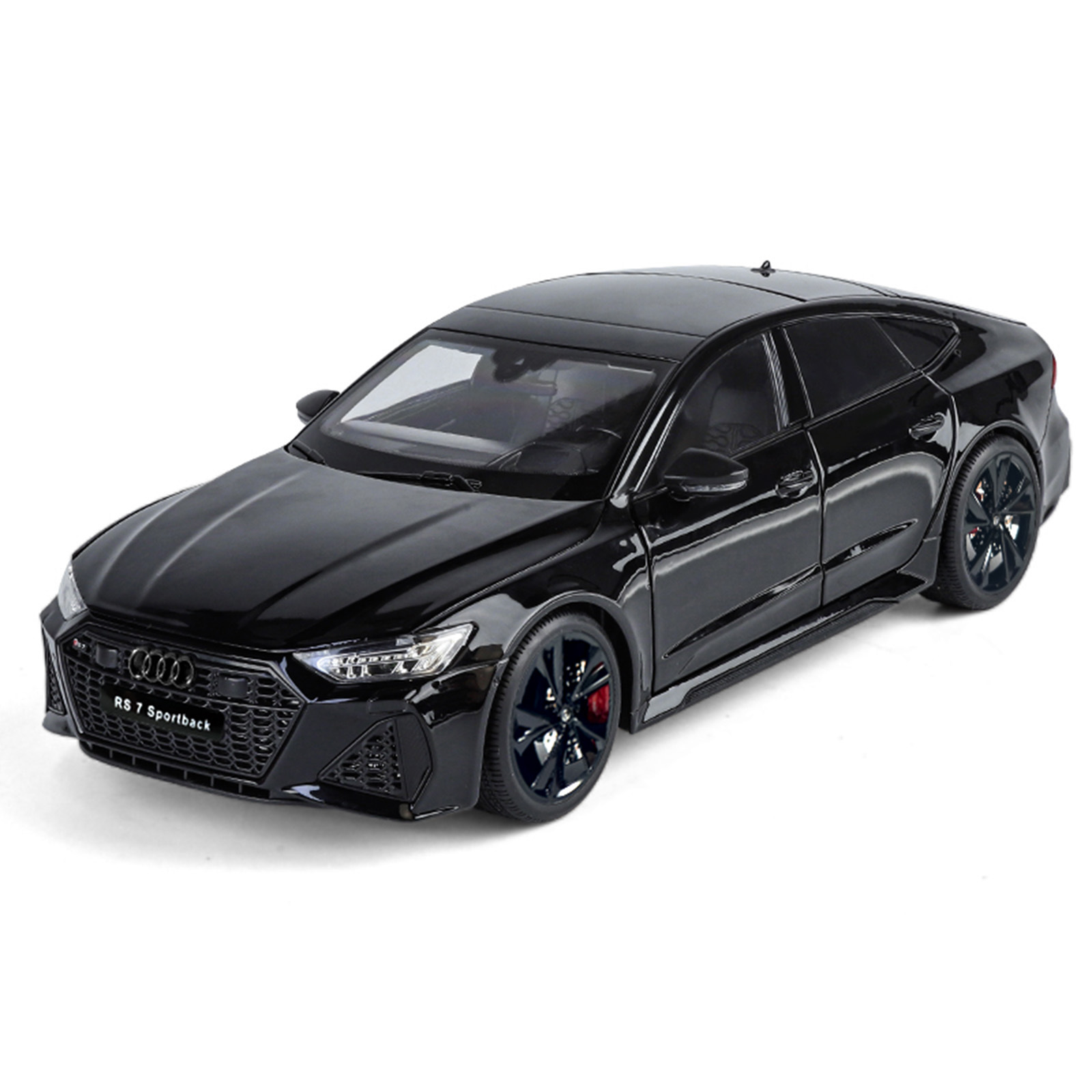 Auténtico autorizado 1:18 Audi RS7 versión clave audio y luz de aleación seis puertas abiertas modelo de coche de juguete niño regalo transfronterizo