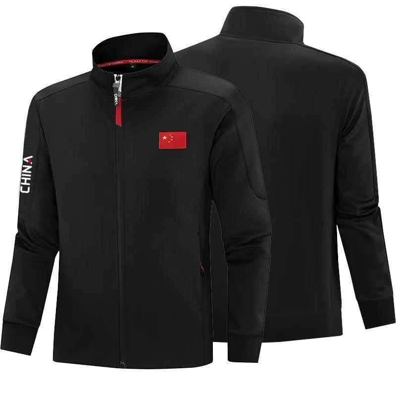 Equipo nacional con chaqueta deportiva de terciopelo, uniformes escolares de manga larga, invierno al aire libre