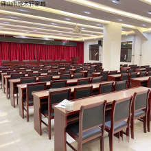 小型会议室会议桌椅组合长条桌双人1.2米油漆会场党员条桌培训桌