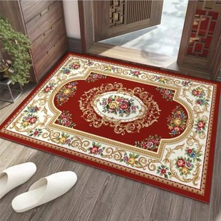 Entrance Floor Mat Red Household Carpet Door Mat Entrance Door Living Room Bedroom Doorway Non-slip Foot Mat Large Entrance Hall Mat