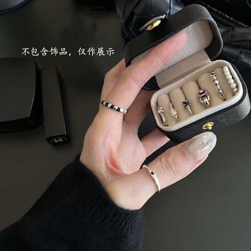 ポータブルジュエリーボックス収納ボックスミニ絶妙なイヤリングイヤリングリングボックストラベルポータブル小さなジュエリーボックス|undefined
