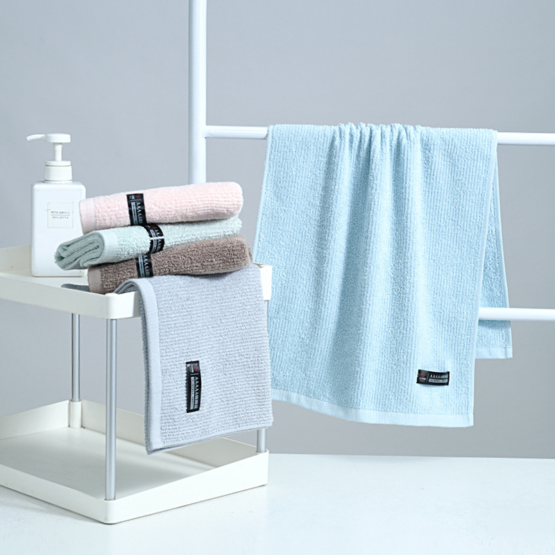 Jielia 240299 Towel Xinjiang Long-staple Cotton Sirty-resistant Hotel Men's and Women's Household Face Bath Towel Thin