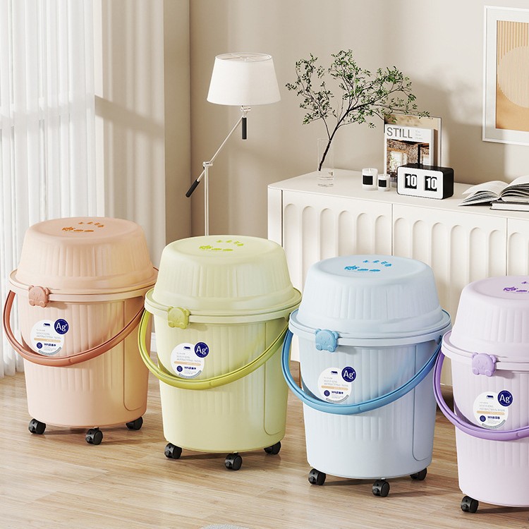 可移动小熊卡扣脸盆水桶抗菌套装收纳便利学生党宿舍必备洗漱专用