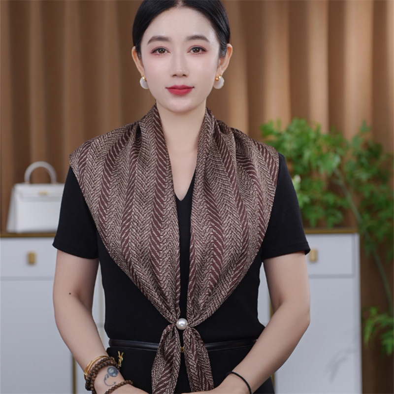 韩版新款复古时尚护颈三角巾百搭丝巾气质女士围巾|undefined
