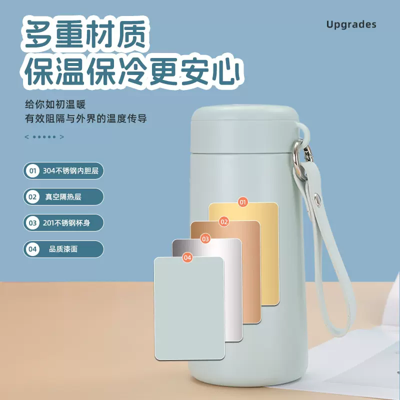 小巧迷你保温杯学生小清新简约304不锈钢保温杯可爱随手杯子便携