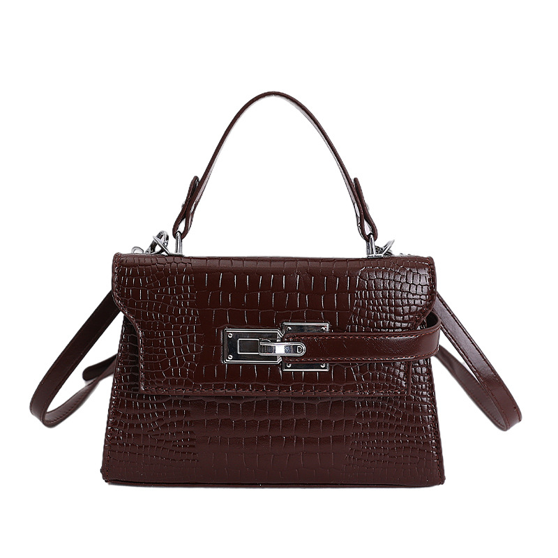 Nicho coreano Cocodrilo portátil Kelly bolso pequeño para mujeres nuevo estilo de alta moda versátil exquisito mochila