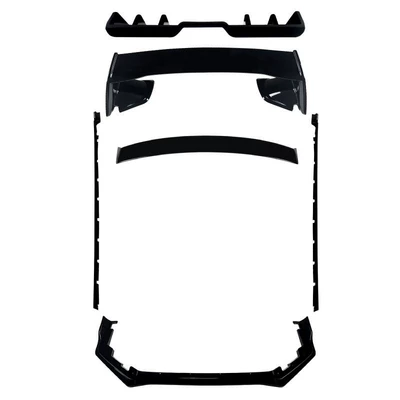 Suitable for 2015-2021 Subaru Wrx Sti Va Front Lip, Side Skirt, Rear Spoiler and Top Wing Modification Parts (Big Surrounded) - wrx-sti-va-body-parts-piano-black-2015-2021