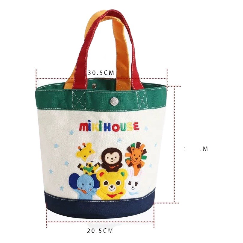 2026 New Model Miki Style Cartoon Bag, Canvas Tote, Lightweight, Compact, Large Capacity, Mother and Baby Bag for Outings