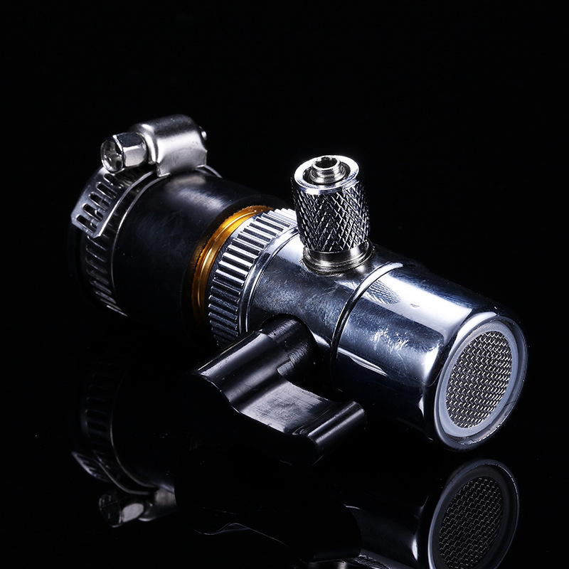 Válvula de corte único 2 puntos + cabeza de goma grifo con cabeza + interruptor válvula purificador de agua válvula accesorios conector