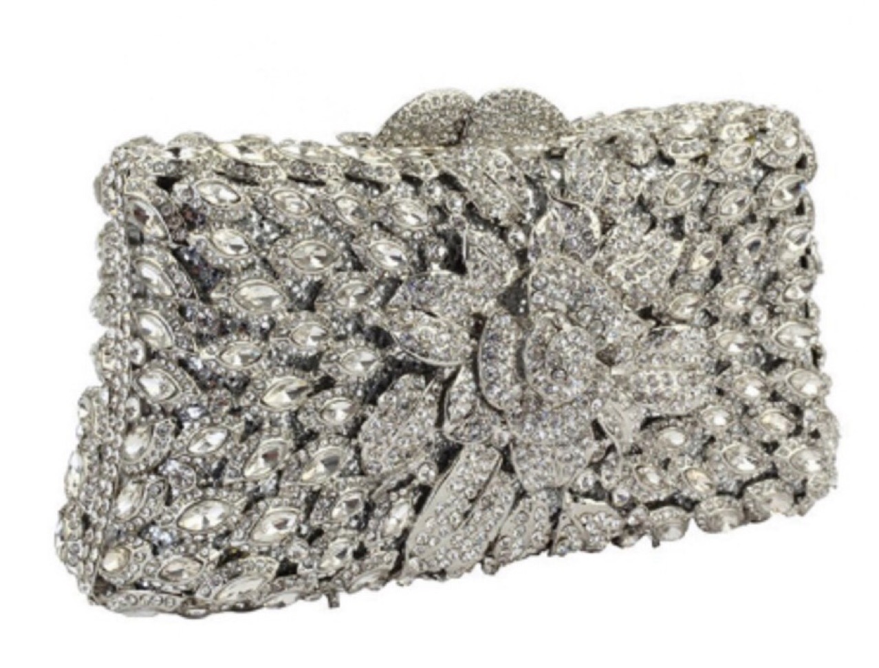 Túi clutch nữ đính kim cương dạ tiệc phong cách Âu Mỹ — kim cương vàng trên nền vàng, Màu bạc, Màu xanh lá, Màu đen chi tiết 12