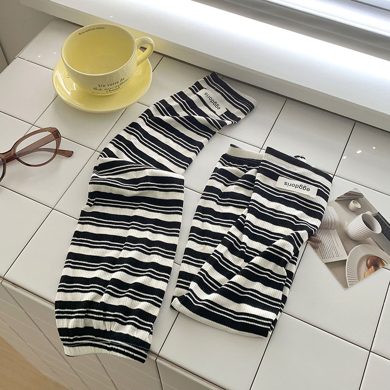 Mangas de hielo, mangas de protección solar, nuevas mujeres, verano, nueva sombra, protección UV, conducción delgada, mangas de mano a rayas sueltas, brazos