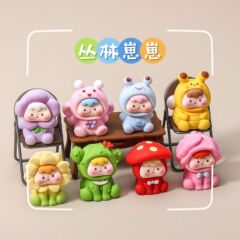 手感漆昆虫植物崽崽 盲盒盲袋树脂小摆件抖音同款批发diy潮玩