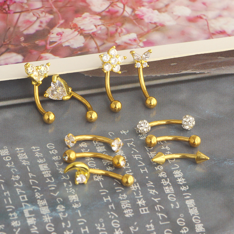 Labret piercing jewelry detail image