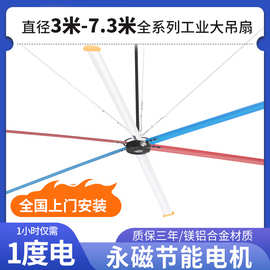 全铜工业降温吊扇永磁节能变频大风扇大型厂房散热通风吊扇降温