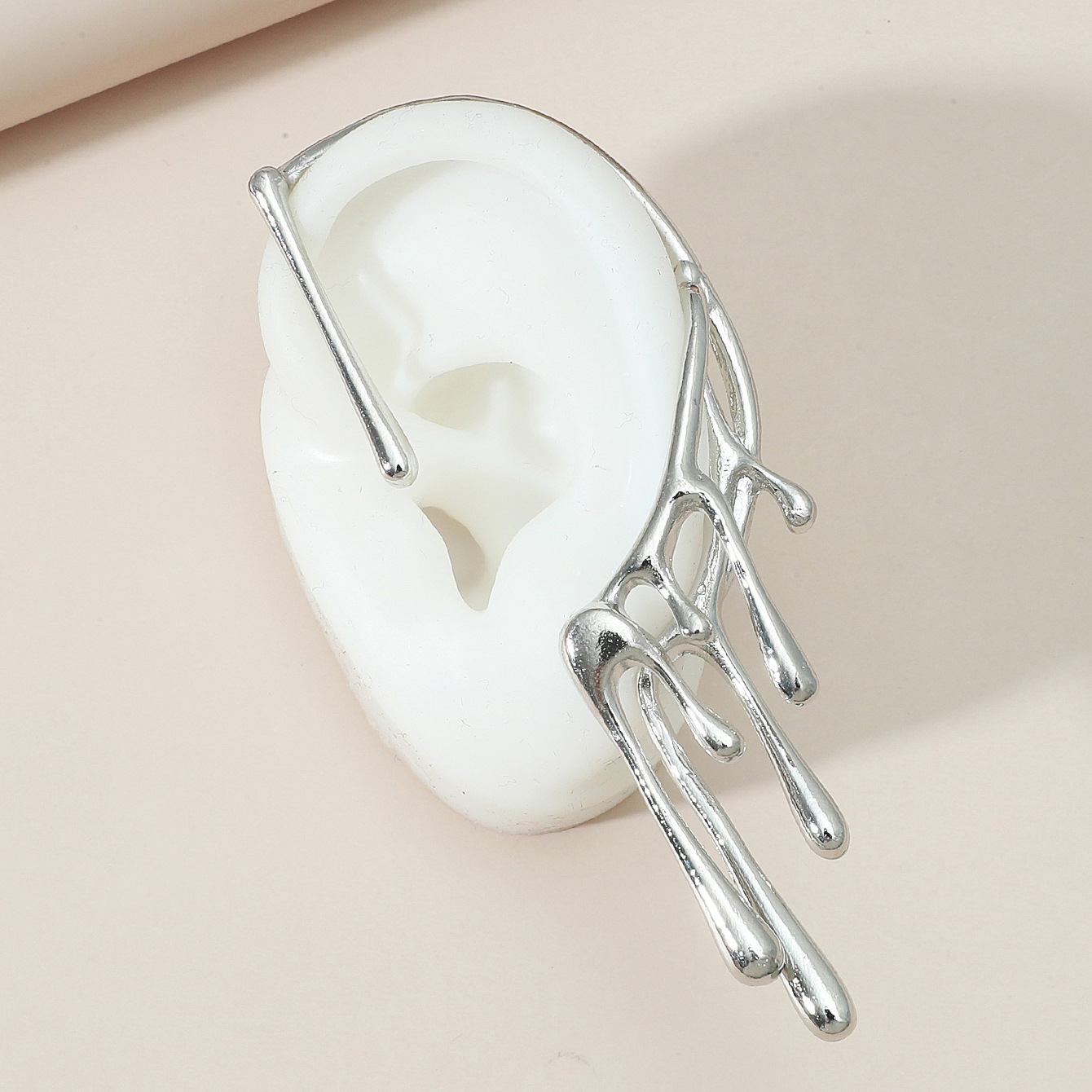 1 Piece Streetwear Water Droplets Plating Copper Ear Cuffs display picture 3