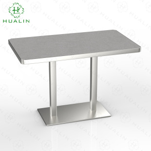High-End Commercial Catering Anti-Scratch Slate Rectangular Dining Table House Accessible Luxury Normcore Natural Marble Italian Furniture