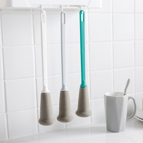 Nordic style long-handled cleaning and decontamination sponge cup brush can be hung and convenient cup cleaning brush Amazon cross-border new model