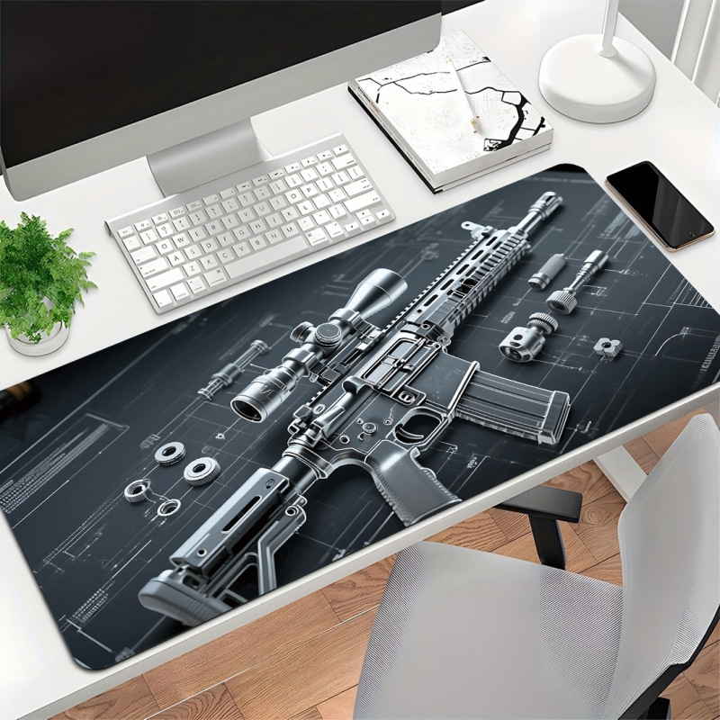 新しい銃マウスパッドカスタマイズされたコンピュータハイエンド大型eスポーツゲームノートブックオフィスクロスボーダーデスクパッド|undefined