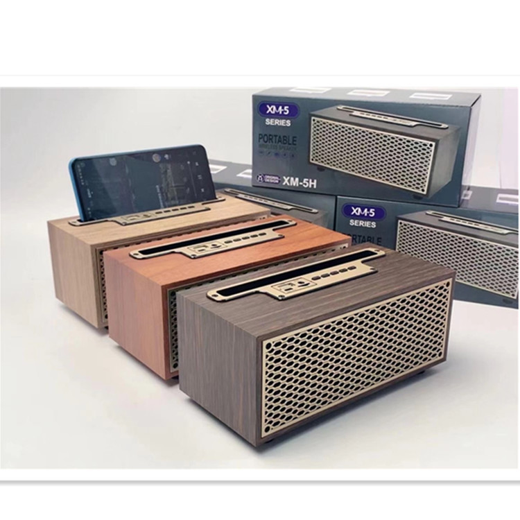 新款XM-5H蓝牙音箱 支架低音炮 复古便携式 电脑无线插卡FM小音响